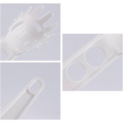 Pasta Serving Spoon with Deep Serrations and Colander Design for Easy Household Cooking 2