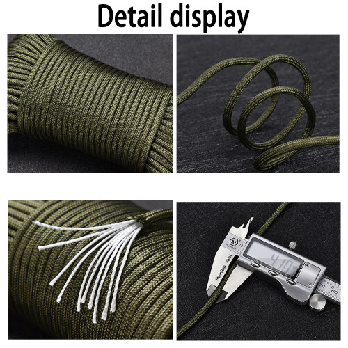 Σχοινί κάμπινγκ Paracord, πολλαπλών χρήσεων υψηλής αντοχής από γνήσιο νάιλον Paracord 2