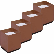 Elevadores de cama com formato em L de meia altura, resistentes e em aço carbono, suportam móveis pesados como camas, sofás e escrivaninhas,