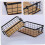 Rectangular Black Wire Storage Basket with Wooden Base for Kitchen Fruit 36x26x12cm 5