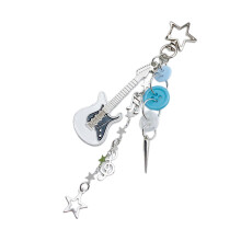 Mooie Gitaar Ster Knop Sleutelhanger Hanger Mode Leuke Hangende
