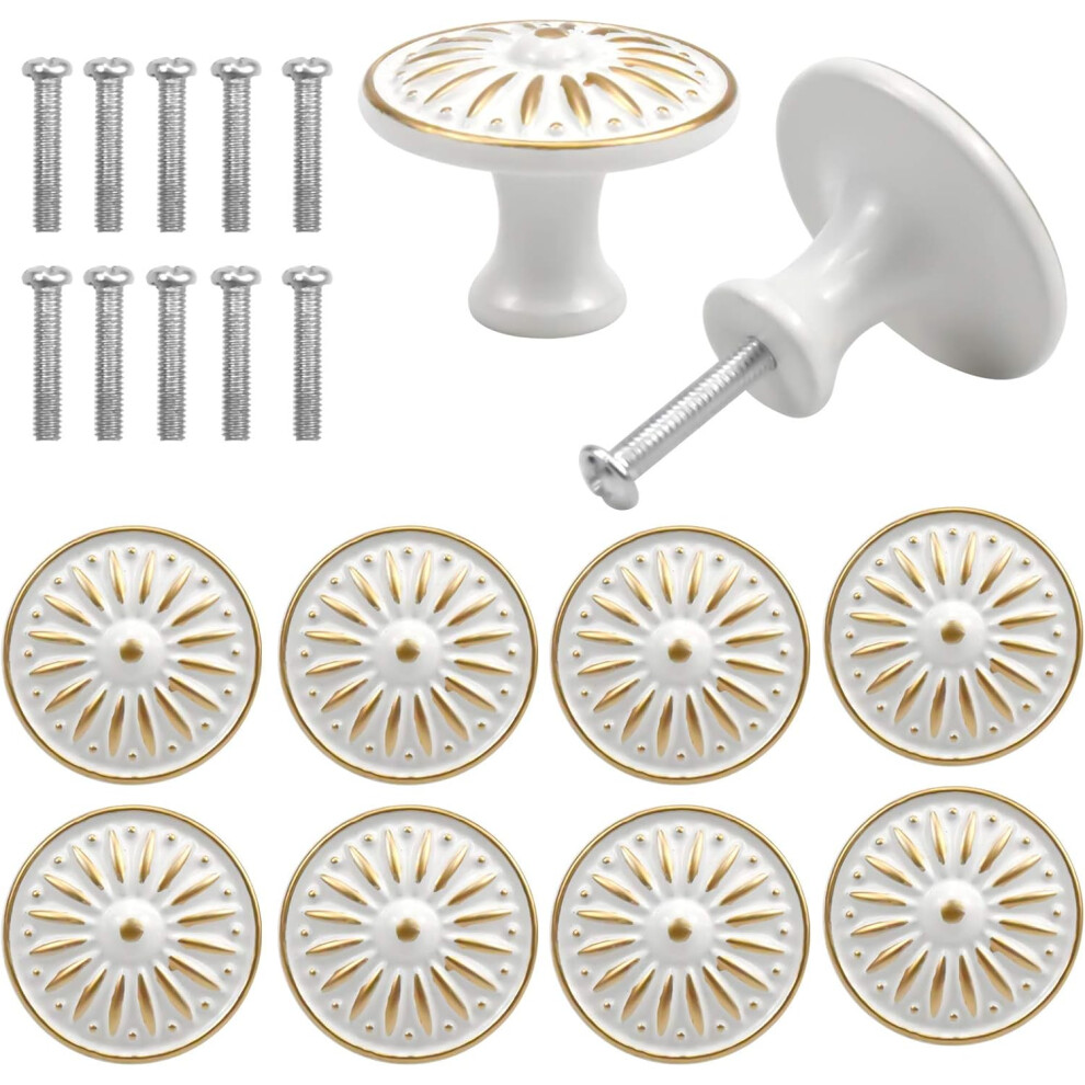 Elegant Cabinet Handles For Classic Retro Style, Premium Ceramic Hardware With Multilayer Electroplated Finish Ensuring Rust-Free Strong Hardware, Sui 9554910057773