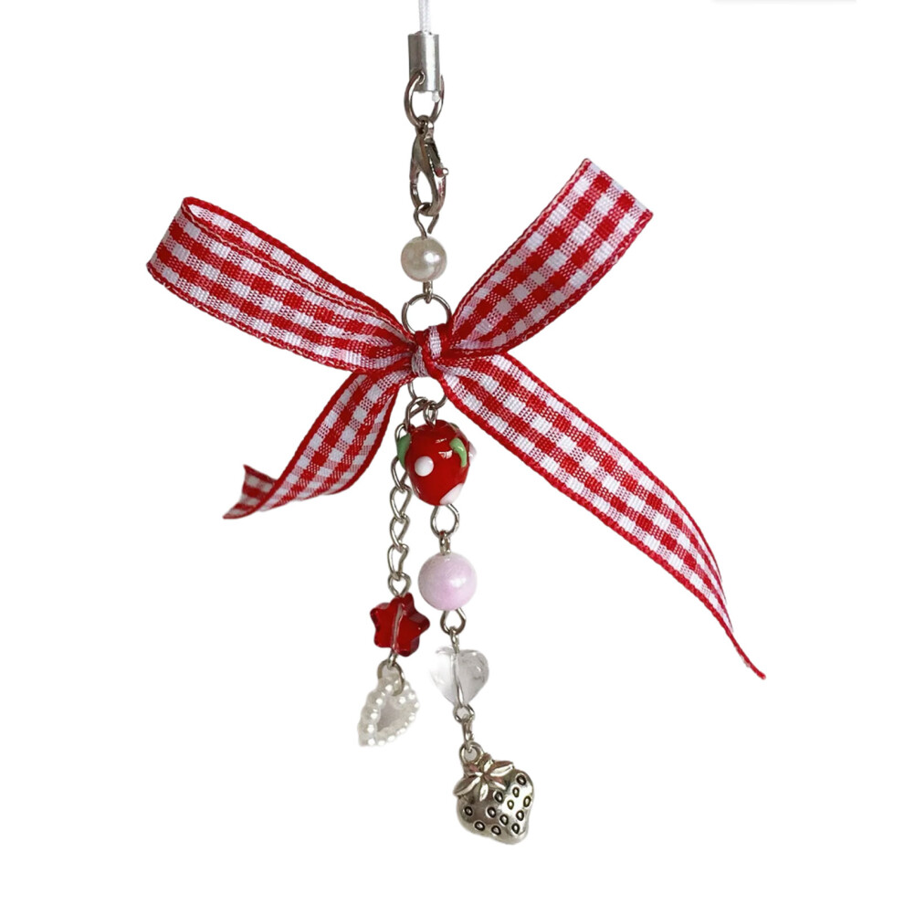 Portable Strawberry Keychain Accessory Lovely Strawberry Phones 7755000269614