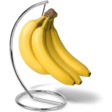 Bananfriskhedsforlænger, pladsbesparende køkkenorganisator med rustfri metalstativ og Moso-bambusdesign, forbedrer stilfuld boligindretning, nem