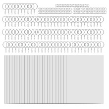 Kits thermorétractables, 225 pièces, 100 pièces, porte-clés et