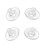 Pack of 100 Silicone Earring Stoppers Clear Ear Studs Closure 1