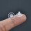 Pack of 100 Silicone Earring Stoppers Clear Ear Studs Closure 7