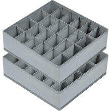Underwear Organizer With Foldable Design, Collapsible Cabinet Organizer For Socks, Space Saving Storage Boxes With Premium Quality Non Woven Fabric (P