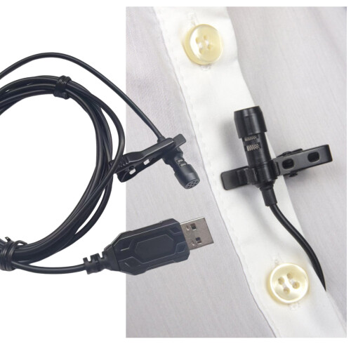 Microphone à revers USB réduisant le bruit, Clip réglable, 1