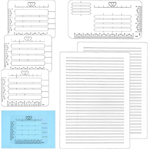 Straight Line Stencil Templates, Line Drawing Stencil Lettering Guide 1