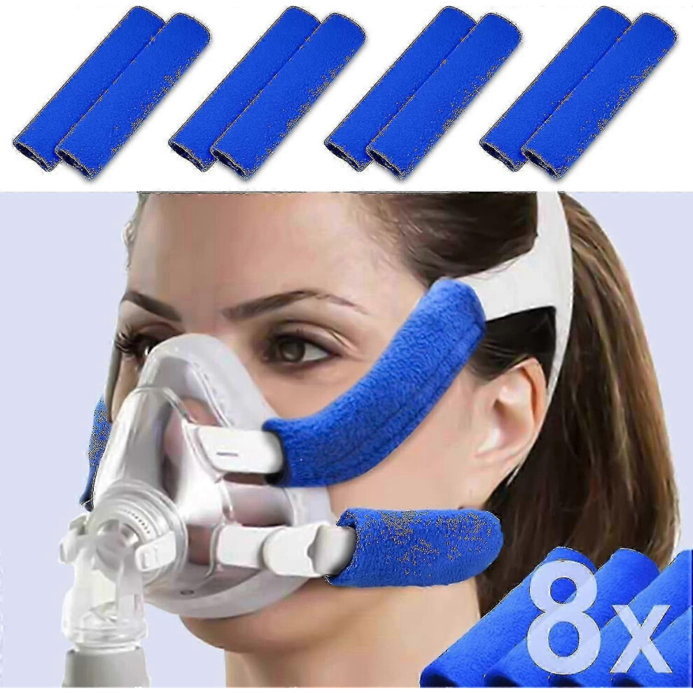 8-Pack Reusable Soft Fleece Cpap Strap Covers, Universal Headgear Pads Uce Skin Irritation & Marks Red 6935161357486