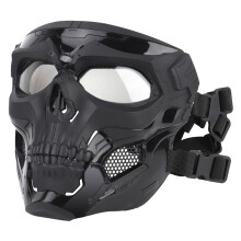 Vollgesichts-Taktikmaske, militärisch inspiriertes Design für Airsoft & Paintball, beschlagfreie Polycarbonat-Linse, leicht und atmungsaktiv,