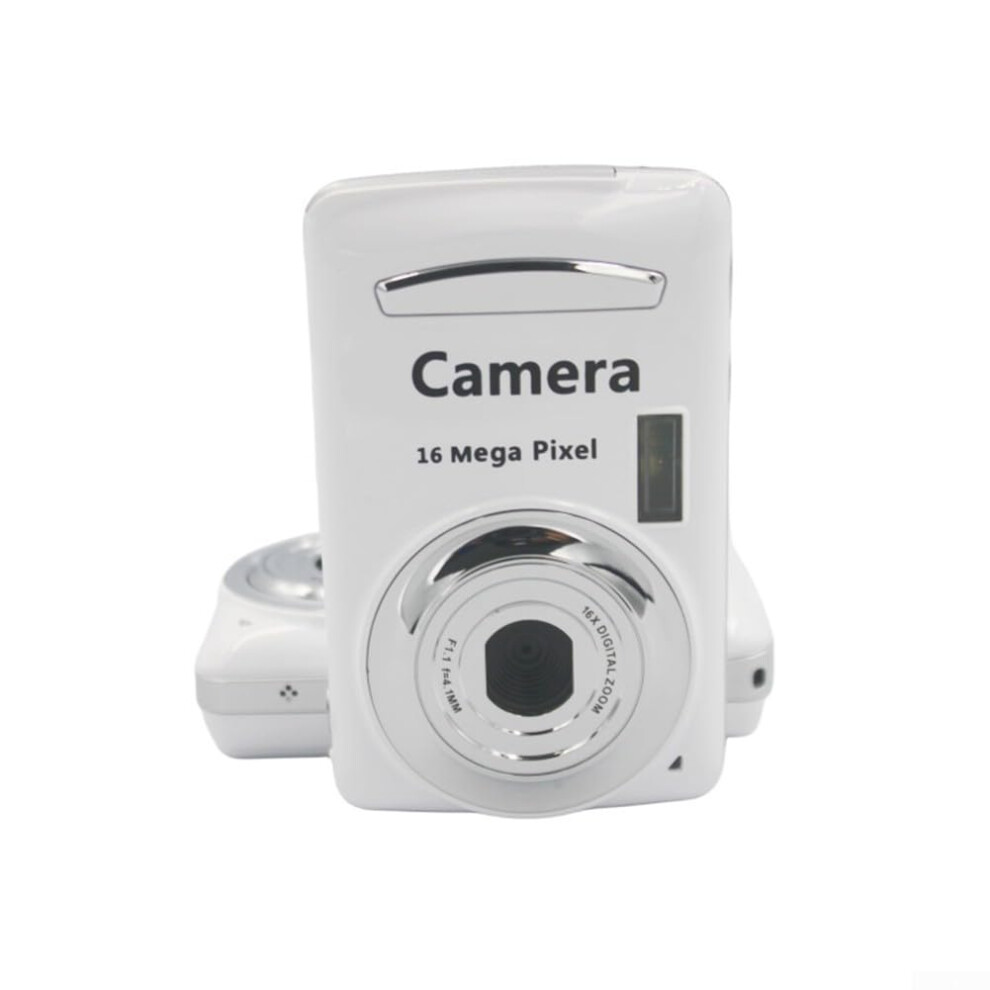 Digital Camera 16Mp 1080P With 16X Zoom And Stabilization For Travel Outdoor Photography White 9323874631721