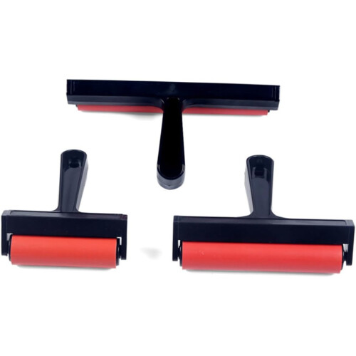 Ink Roller for Printmaking and Stamping with Smooth Plastic Surface and Wide Handle for Art Projects 1