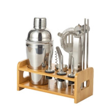 Cocktail Shaker Set 12Piece Stainless Steel Bartender Kit with Stand for Home and Bar Use