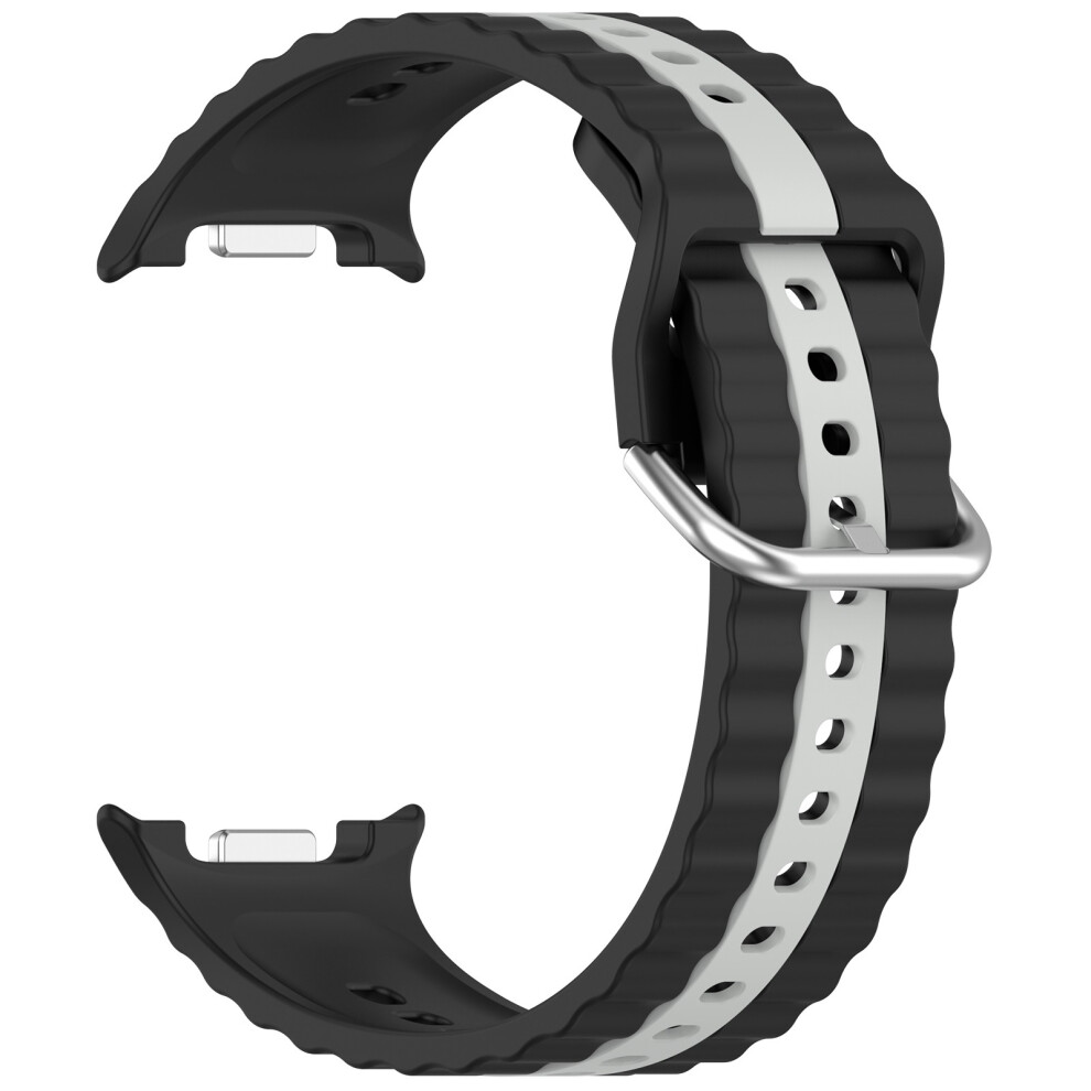 Skin Friendly Silicone Watch Band Quick-Aclassic Black Grey Black,Grey 7709000224920