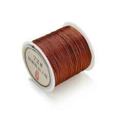 Nylon Beading Cord 0.8mm for Chinese Knot Bracelet Jewelry Making Tassel String 50M Brown Roll