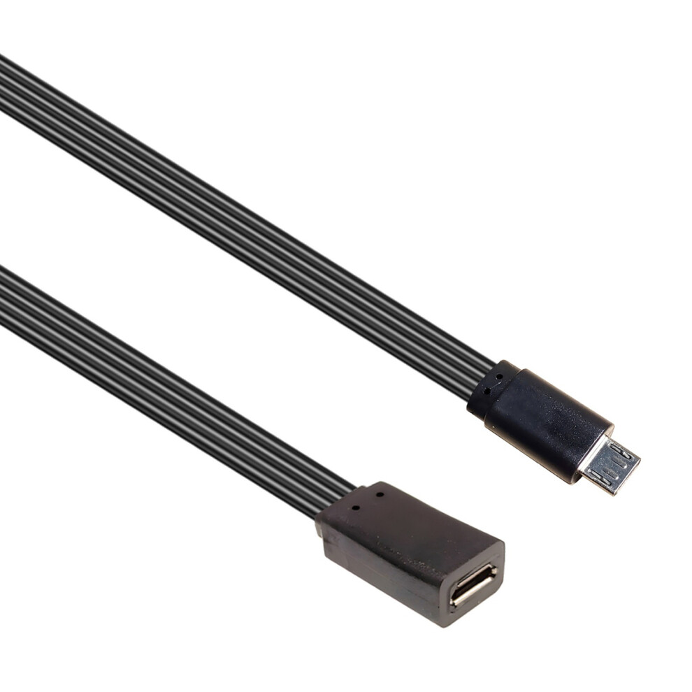 Flat Braid Microed Usb Extension Cable With-0.5M V8st To V8f 7709000225989