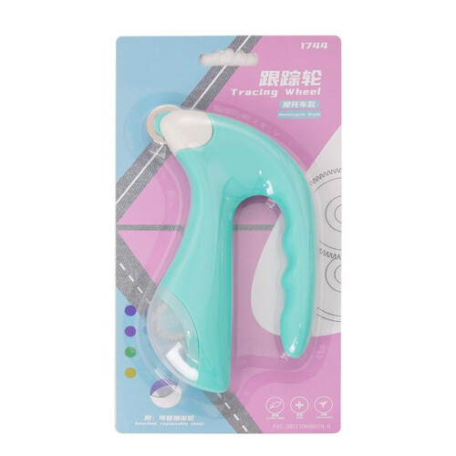 Tracing Wheel for Fabric and Leather with Ergonomic Handle, Replaceable Craft Sewing Tool Green