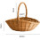 Large Wicker Basket with Handle for Picnic, Shopping and Kitchen Storage, Rustic Handmade Design 5