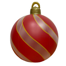 Ornamente de Crăciun gonflabile gigantice, modele de Crăciun atrăgătoare, globuri de Crăciun gonflabile din material PVC durabil, decorațiuni