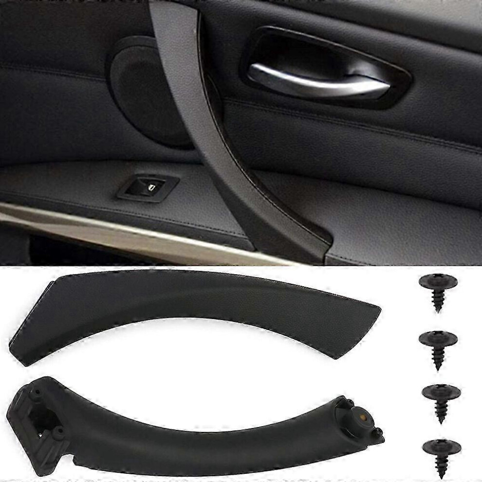 Door Handle Inner Right Set For 3 Series E90 E91 Limo Sedan Car Replacement Black 6935161354690