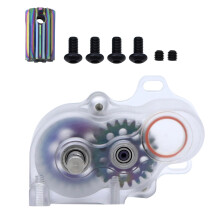 Metal Transmission Gear Box with Motor Gear-Transparent Color