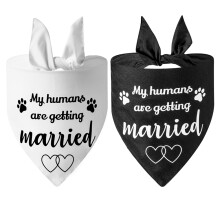 Acessório para casamento de animais de estimação, presente de noivado, bandana para cães, adereço para fotos de casamento, lenço adorável para