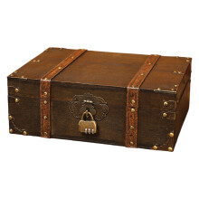 Multipurpose Wooden Storage Box with Retro-Gray large combinati