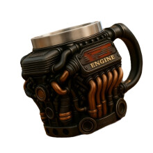 Unique Car Engine Theme Resins Coffee Mug Large Capacity
