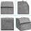 Overlock Sewing Machine Cover with Tool Pockets for Accessories Storage Grey 5