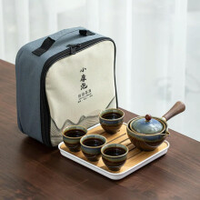 Porcelain Gongfu Tea Set with 360 Rotating Teapot and BuiltIn Infuser for Travel