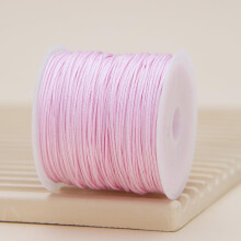 Nylon Thread Bracelet Cord Satin Rattail String for Jewelry Making Bracelets Necklaces Keychains Light Pink