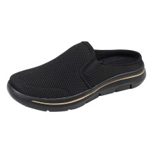 Breathable Mesh Slip On Clogs Sandals Lightweight Orthopaedic Shoes for Men Women Black 9.5 UK