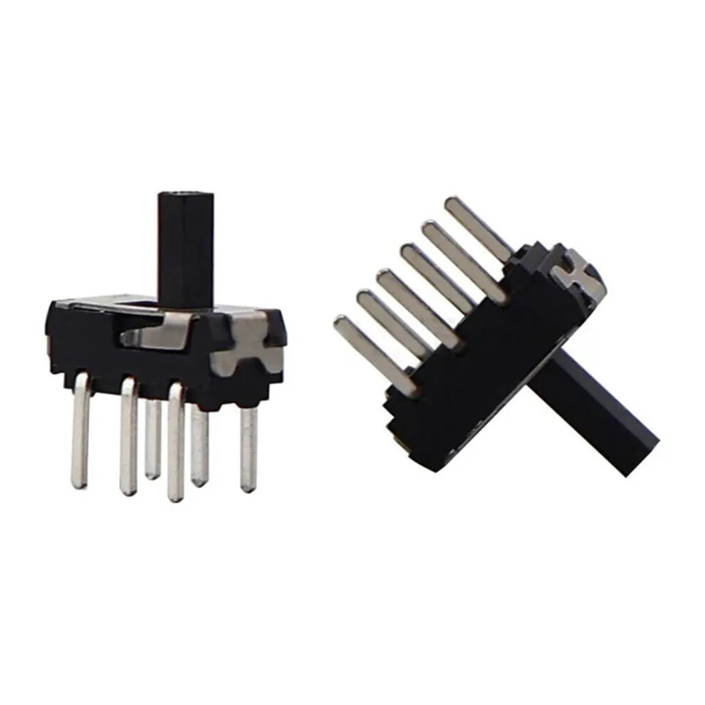 10Pcs 6Pin 2Position Mss22d18 Vertical Slide Switch 2P2t Doublerow Power Control 9001264588038