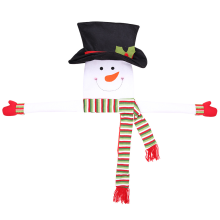Decoração de Natal "País das Maravilhas de Inverno", Boneco de Neve Abraçando a Árvore com Braços Articulados, Material de Alta Qualidade para