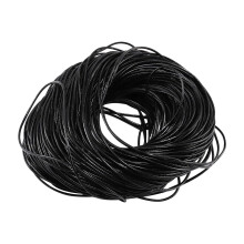 2mm Black Cowhide Leather Cord 5m Round Thong Rope for DIY Bracelet Necklace Jewelry Making