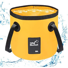 Bassin de voyage étanche pour les aventuriers, seau pliable portable en tissu imperméable pour le camping, la randonnée et la pêche (30 x 27