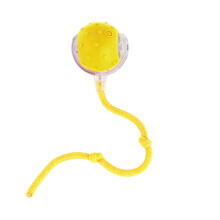 Entertaining Auto Jump Ball Toy For Dog Chew Proof-Yellow