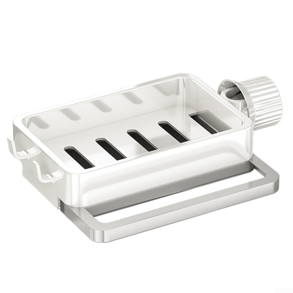 Kitchen Sink Organizer 3 In 1 Faucet Sponge Holder With Drip Tray, Space Saving, White 9339159849842