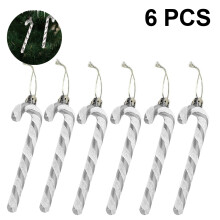 Ornements de Noël en forme de canne à sucre, effets brillants et scintillants pour vos cadeaux de fête de Noël et vos décorations de fêtes (lot