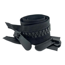 Cremalleras de alta resistencia, cremallera de plástico extragrande para equipo de exterior y manualidades, longitud continua con deslizadores de