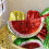 Décoration de Fruits en verre, Figurine de pastèque à 2