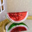 Décoration de Fruits en verre, Figurine de pastèque à 7