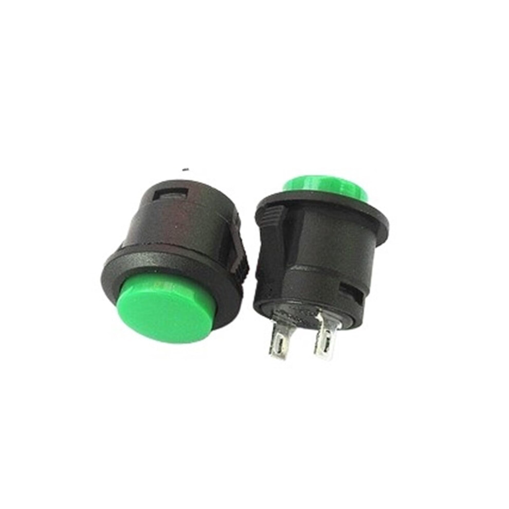 5Pcs 16Mm Green Push Button Switch R13507 Momentary Reset Quick Action Durable Round Design 9323874634524