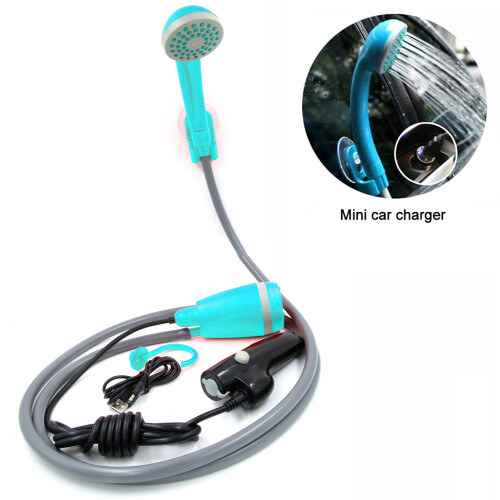 Douche de camping portable, sûre, pratique et compacte, débit d'eau réglable pour une utilisation polyvalente