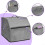 Sewing Machine Dust Cover Oxford Fabric Foldable Protective Case for Overlock Serger (Grey) 4