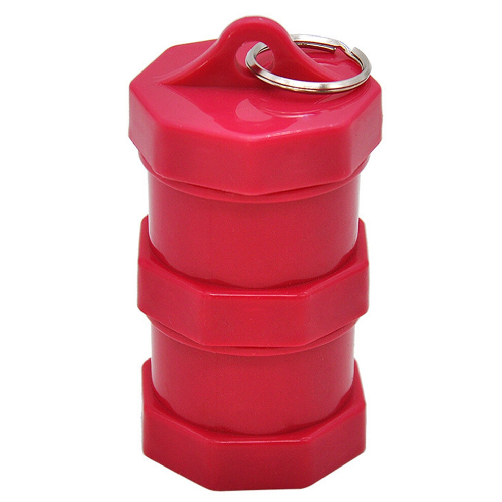 Travel Size Medication Container, Portable Waterproof Pill Container, Aluminum Alloy Keychain Storage With Ring For Hanging, Outdoor Emergency Pill Ho