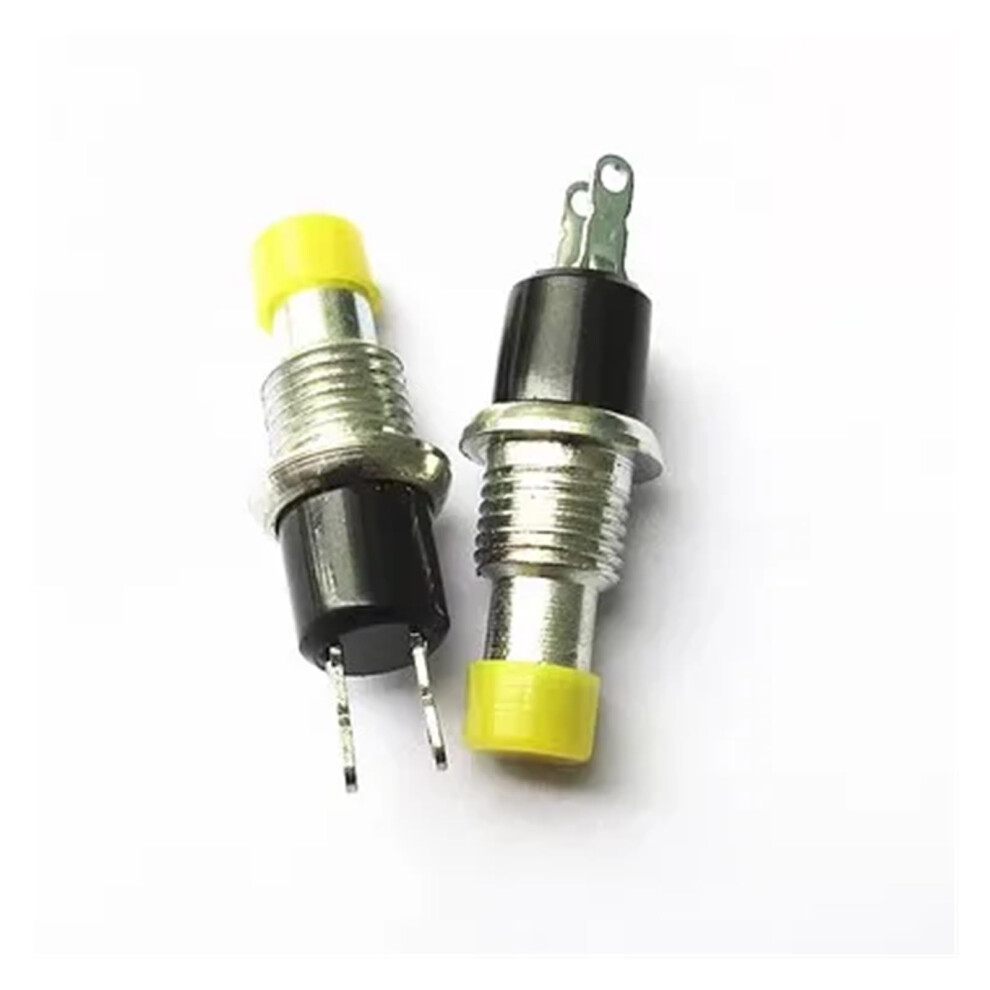 5Pcs Yellow 6.8Mm Momentary Push Button Switch, Quick Reset, No Lock, Panel Mount 9119770406392