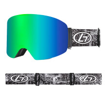 Skibril met drievoudig schuimrubberen gezichtsbescherming, anticondens skibril met zacht gecoat PU-frame, cilindrische lens met UV-bescherming en